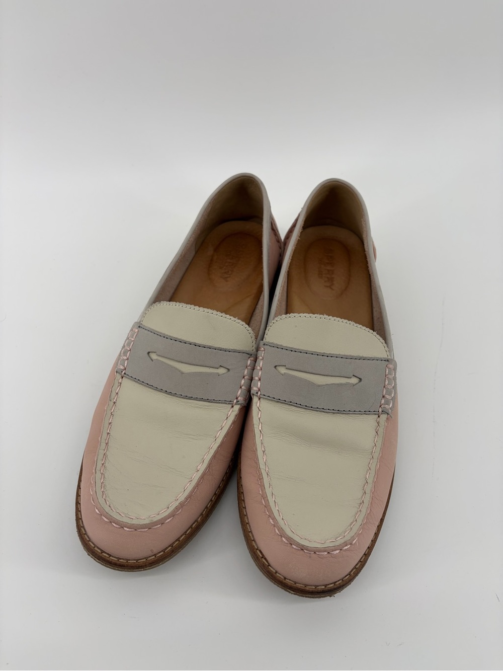 Sperry Leather Penny Loafers Seaport Tritone Classic Flats, Women's Size‎ 9.5